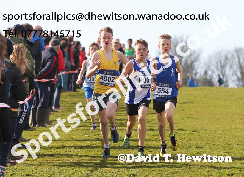 Boys under-13s Inter Counties Cross Country,  Cofton Park, Birmingham. Photo: David T. Hewitson/Sports for All Pics